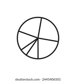 Pie chart vector icon. Pie graph flat sign design. Infographic chart symbol pictogram. UX UI statistics icon