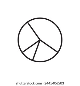 Pie chart vector icon. Pie graph flat sign design. Infographic chart symbol pictogram. UX UI statistics icon