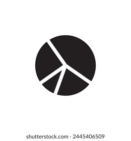 Pie chart vector icon. Pie graph flat sign design. Infographic chart symbol pictogram. UX UI statistics icon