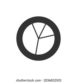  Pie chart vector icon illustration sign 