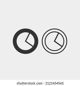 pie chart vector icon illustration sign