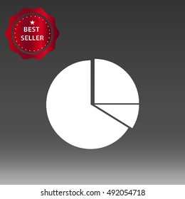 Pie Chart Vector Icon Illustration