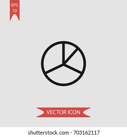 Pie chart vector icon illustration symbol