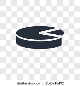 Pie chart vector icon isolated on transparent background, Pie chart logo concept