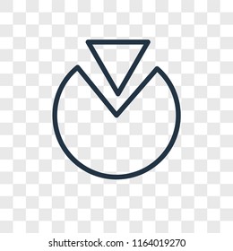 Pie chart vector icon isolated on transparent background, Pie chart logo concept