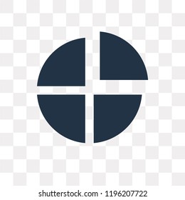 Pie chart vector icon isolated on transparent background, Pie chart transparency concept can be used web and mobile