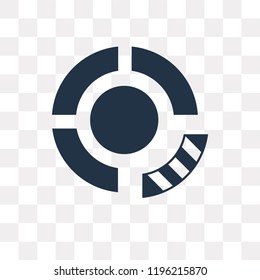 Pie chart vector icon isolated on transparent background, Pie chart transparency concept can be used web and mobile