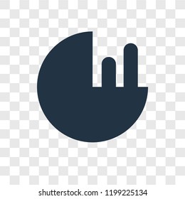 Pie chart vector icon isolated on transparent background, Pie chart transparency logo concept