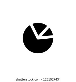 pie chart vector icon. pie chart sign on white background. pie chart icon for web and app