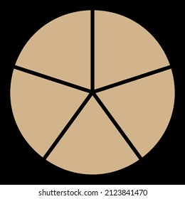 pie chart vector icon sign symbol. isolated graphic illustration