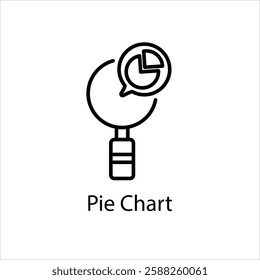 Pie Chart Vector icon stock illustration