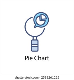 Pie Chart Vector icon stock illustration