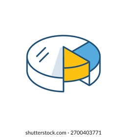 Pie Chart Vector icon stock illustration