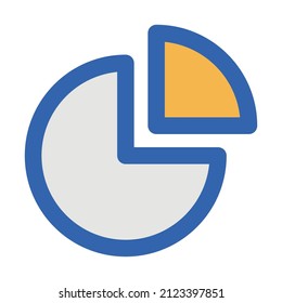 Icono del vector de gráfico circular que es adecuado para el trabajo comercial y que puede modificarlo o editarlo fácilmente

