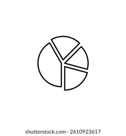 Pie Chart vector illustration line icon icons design