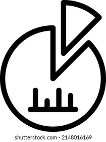 gráfico circular Ilustración vectorial en un fondo transparente.Símbolos de calidad premium.Vector de línea delgada   para el diseño gráfico y de concepto.