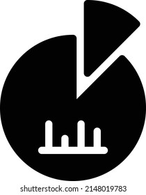 pie chart Vector illustration on a transparent background.Premium quality symbols.Glyphs vector icon for concept and graphic design.