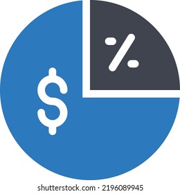 pie chart Vector illustration on a transparent background. Premium quality symmbols. Glyphs vector icons for concept and graphic design. 
