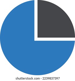 pie chart  Vector illustration on a transparent background. Premium quality symmbols. Glyphs vector icons for concept and graphic design.