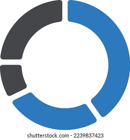 pie chart Vector illustration on a transparent background. Premium quality symmbols. Glyphs vector icons for concept and graphic design.