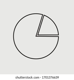 Pie chart vector illustration symbol for website and graphic design
