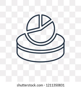 Pie chart vector outline icon isolated on transparent background, high quality linear Pie chart transparency concept can be used web and mobile