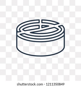 Pie chart vector outline icon isolated on transparent background, high quality linear Pie chart transparency concept can be used web and mobile