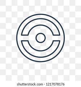 Pie chart vector outline icon isolated on transparent background, high quality linear Pie chart transparency concept can be used web and mobile
