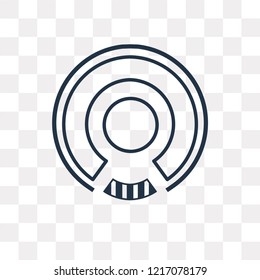 Pie chart vector outline icon isolated on transparent background, high quality linear Pie chart transparency concept can be used web and mobile