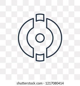 Pie chart vector outline icon isolated on transparent background, high quality linear Pie chart transparency concept can be used web and mobile