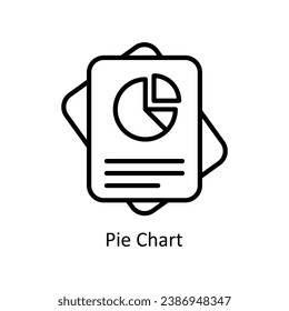 Pie Chart vector outline Icon Design illustration. Business And Management Symbol on White background EPS 10 File