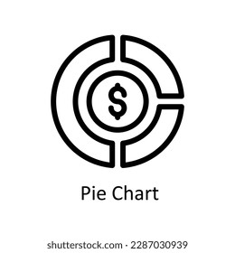 Pie Chart Vector   outline Icons. Simple stock illustration stock
