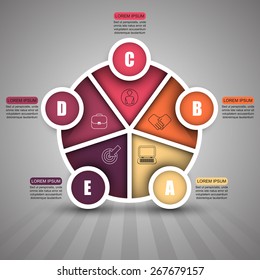 pie chart vector template infographics