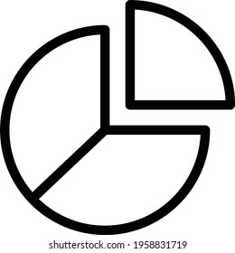 pie chart vector thin line icon
