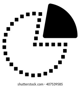 Pie Chart vector toolbar icon. Style is flat icon symbol, black color, white background, square dots.