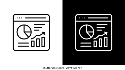 Pie Chart White Icon Set Design