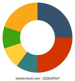Kuchendiagramm, Kreisfographie-Vorlage, bunter Kreisdiagramm, Vektorgrafik.