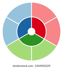 gráfico circular, vector de plantilla infográfica circular colorida, diagrama circular.