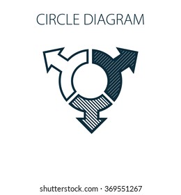 Pie charts and graphs for presentations and information processing in the form of vector illustration in flat style with simple colors