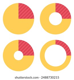 Pie charts infographic templates.Pie chart icon set.Vector illustration.