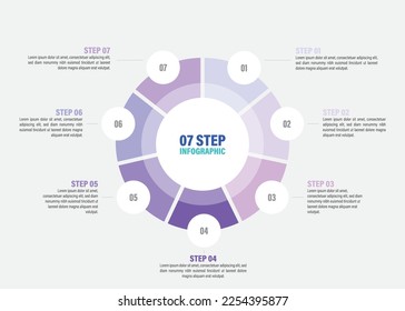 Pie charts for infographics. Elements with 1, 2, 3, 4, 5, 6, 7, 8, 9, 10 steps, options.