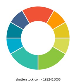 pie charts vector colorful info template.