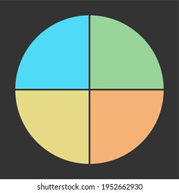  pie charts vector colorful info template.