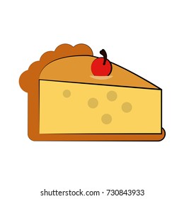 pie with cherry pastry icon image 