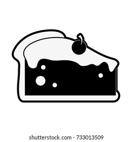 pie with cherry pastry icon image 