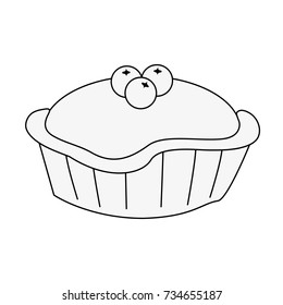 pie with cherry pastry icon image