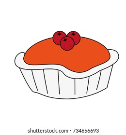 pie with cherry pastry icon image