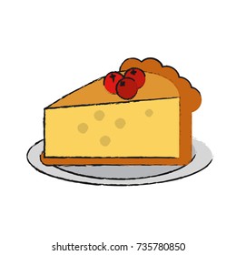 pie with cherry pastry icon image