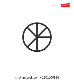 Pie Circle Chart Icon Design Vector