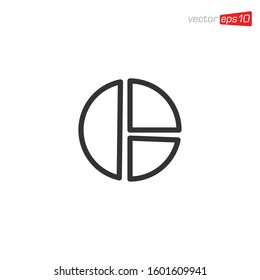 Pie Circle Chart Icon Design Vector